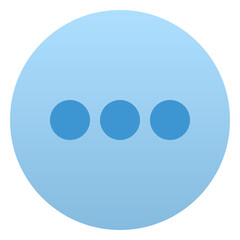 Fototapeta premium blue 3 dots glossy button