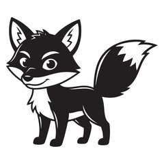 Obraz premium Cartoon Fox Illustration