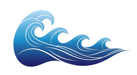 Layered Blue Wave Pattern Vector Art for Digital Backgrounds and Creative Projects