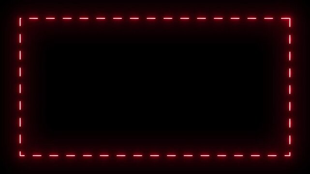animated neon glowing rectangle frame for modern ui ux interface design.