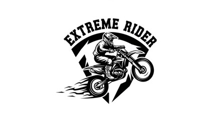 Extreme Rider Motorbike Rider Illustration. © raka