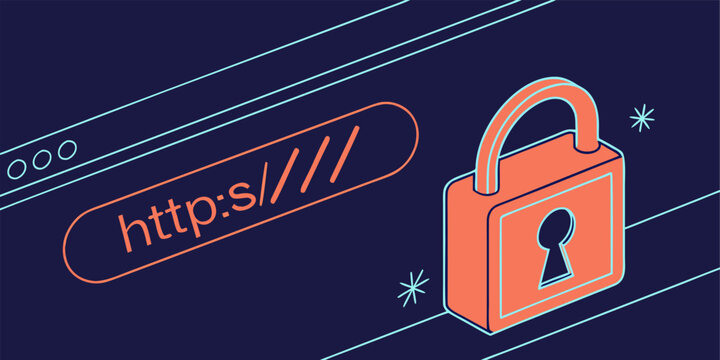 Close-up of digital screen highlighting secure website padlock and www, representing cyber protection and data security.