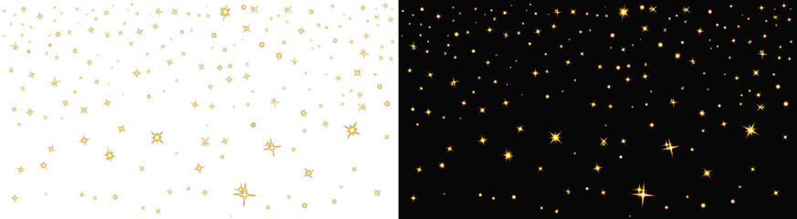 yellow magic pattern gold stardust background bright celestial shining decorative © Josnara