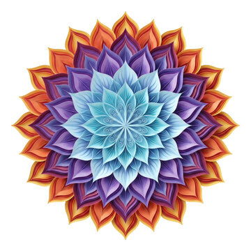 Concentric petal layers mandala object