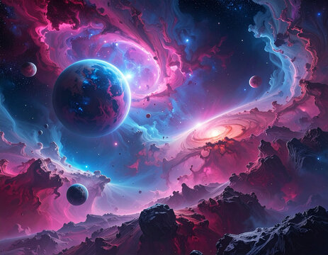 Jewel-Like Nebula Planets