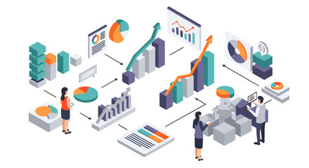 A minimalist design with vibrant shapes evokes creativity and innovation, perfect for modern presentations. © nayra