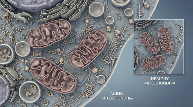 Vibrant versus aged mitochondria an intricate cellular comparison unveiling signs of decline