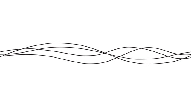 Abstract intertwining lines forming a flowing and dynamic wave pattern.