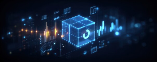 Fototapeta premium The AI powered dashboard interface optimizes inventory tracking, refines performance measurement algorithms, strengthens predictive analysis capacity, and formats a detailed report