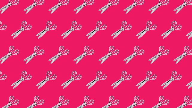 Pink Scissors Seamless Pattern, Hair Stylist Digital Paper, Beauty Salon Wrapping Paper Design, Barber Shop Background, Cosmetology Fabric Print, Hairdresser Scrapbook Paper