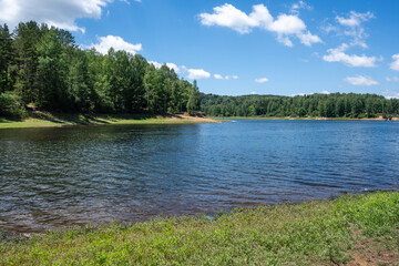 Fototapeta premium Panorama of Vlasina Lake, Serbia