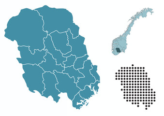 Set maps of Telemark province