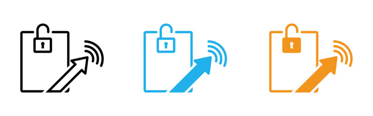 Fototapeta premium Secure file upload icons