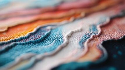 Fototapeta premium A vibrant abstract art piece reveals intricate patterns and colors, representing creativity and imagination, showcasing the beauty of artistic expression.
