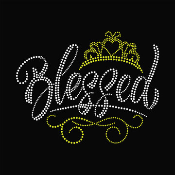 Rhinestone T shirt Design Vector Template