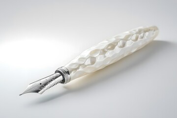 Luxury Fountain Pen with Pearl Inlay Detail