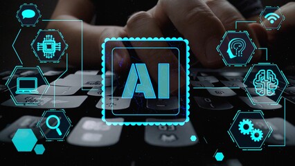 AI Assistant Brain Processor with LLM Technology, Big Data, Machine Learning, Generative AI for Business Support, Future Agentic AI Technology and Artificial Intelligence Prompt Engineering. Thunk