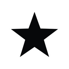 Obraz premium A simple solid black five pointed star on a white background