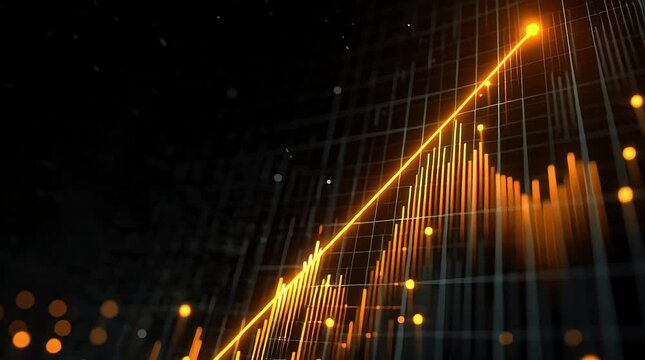 Vibrant business graph showing significant growth and success