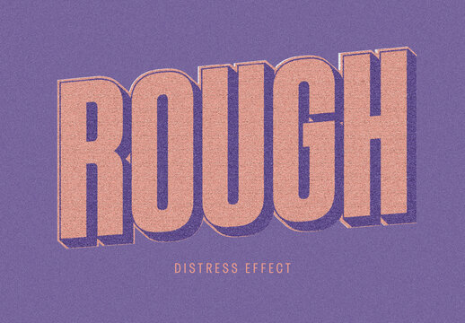 Rough Distressed Text Effect