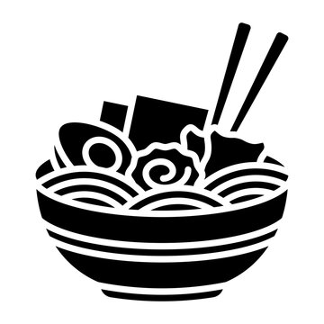 Ramen Icon with Solid Style