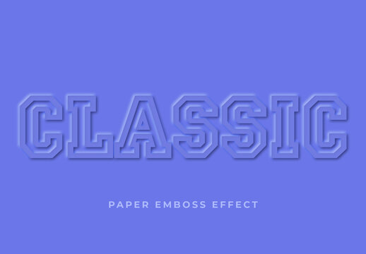 Varsity 3D Emboss Text Effect