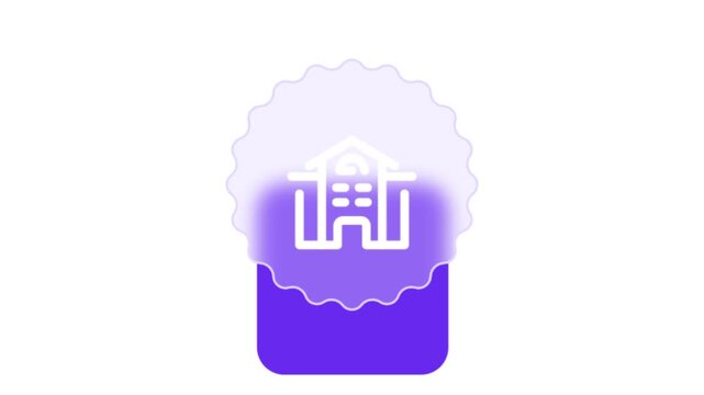 Modern abstract graphic design featuring number one inside cloud shape