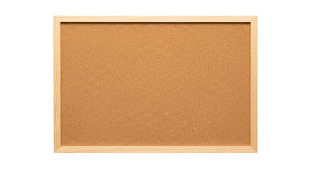 Cork board with wooden frame isolated PNG, bulletin board for notes and reminders on transparent...