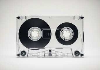 Fototapeta premium Cassette tape isolated on white background