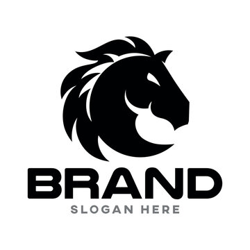 Modern horse letter C logo