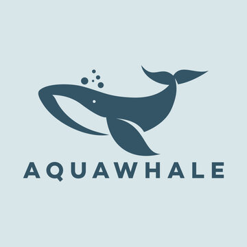 Modern whale logo
