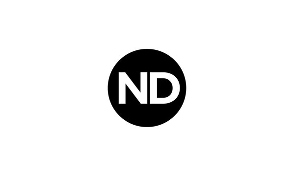 ND initial letter logo or ND monogram