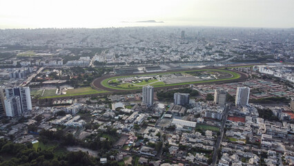 La molina lima peru cityscape with hipodromo de monterrico