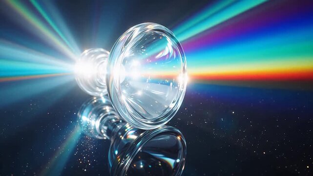 Crystal glass with light refraction