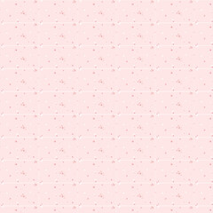 Cute Light Pink Seamless Pattern with Tiny White Polka Dots and Small Pink Geometric Elements