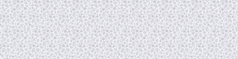Fototapeta premium Blooming white flowers meadow seamless vector pattern. Flower background for fashion, wallpapers, print.