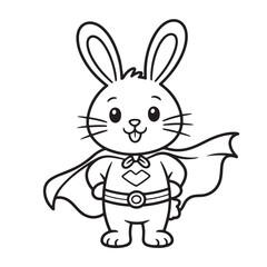 Fototapeta premium EASTER BOLD EASY COLORING PAGES, VECTORS, ILLUSTRATION, LINE ART, BLACK-WHITE, BOLORING BOOK, COLORING PAGES, 8.5X8.5 INCHES, PRINTABLE COLORING PAGES, BUNNY, EGG, CHICK, EASTER BACKGROUND