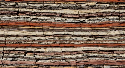 Natural Rock Strata Layers Geological Formation Abstract Texture Background.
