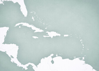 Map of Caribbean islands - Blank map