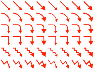 下降矢印セット