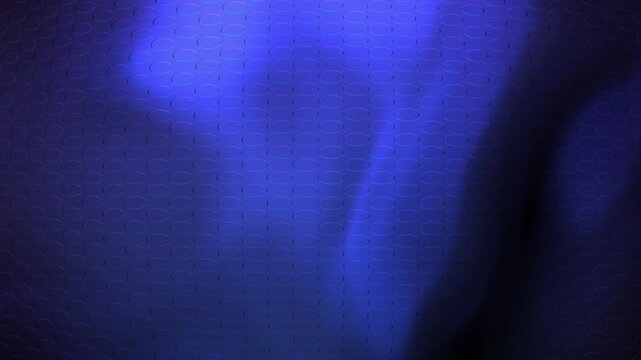 Abstract blue metallic surface featuring a repeating circular embossed pattern with soft gradient lighting and dark shadows creating a modern industrial technology background