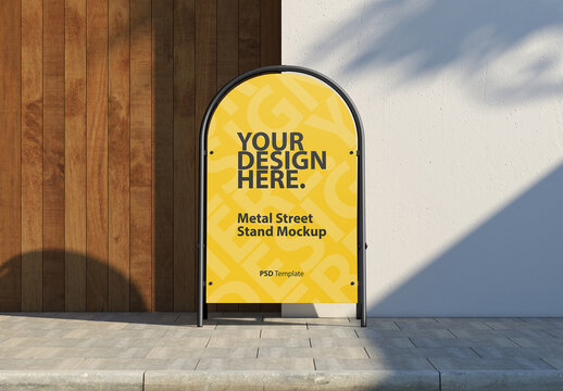 Metal A Frame Stand Board Mockup