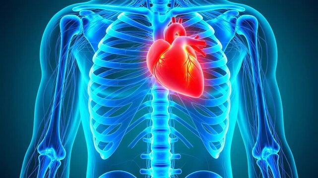 Human heart anatomy illustration