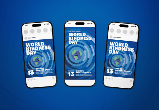 Blue World Kindness Day Social Media
