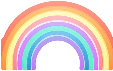 Obraz premium A colorful, arched visual of a spectrum of hues against white