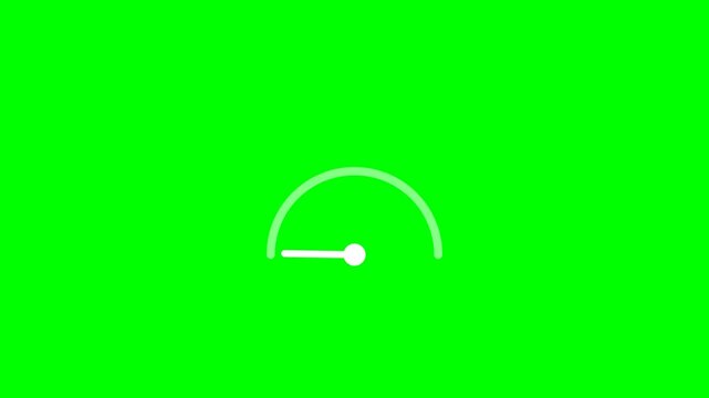 A simple graphic featuring a speedometer gauge on a vibrant green background