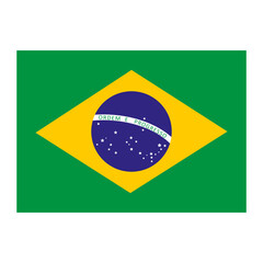 Vibrant Brazilian National Flag with Ordem e Progresso Motto South America