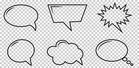 Speech bubbles icon set © Mariia
