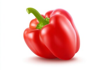 A vibrant red pepper, gleaming in sunlight, showcases its crisp texture and rich flavor, inviting culinary creativity and healthy indulgence.