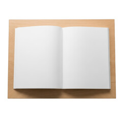 Fototapeta premium Open blank notebook ready for ideas and notes with warm paper texture